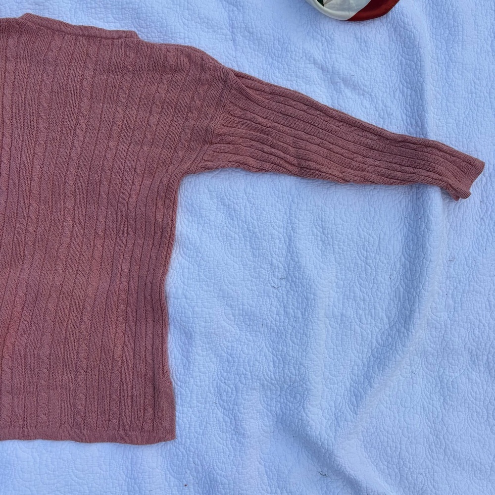 Pink Cable Knit Sweater - Picture 5 of 10